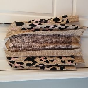 Women's leopard print cardigan